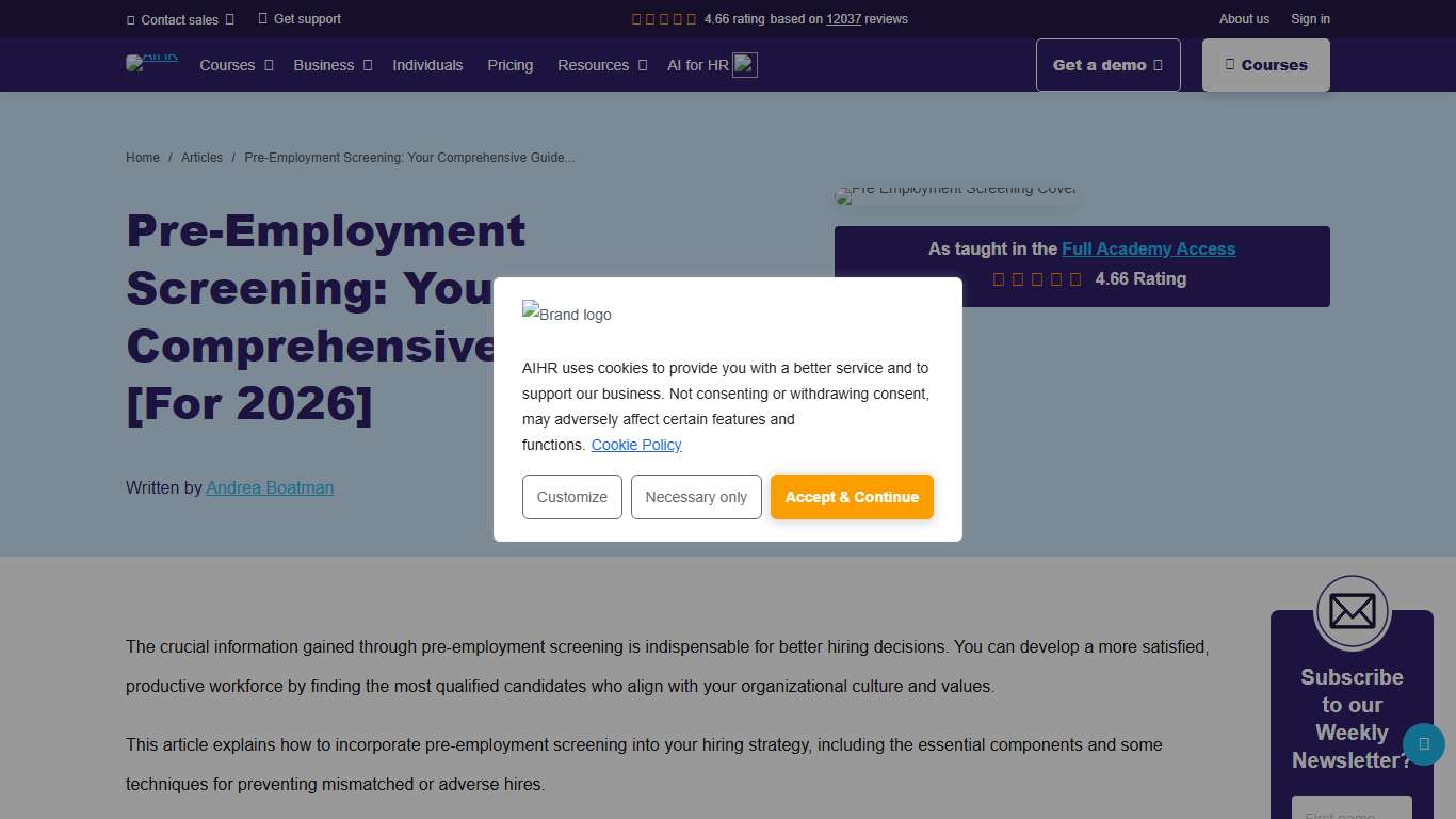 Pre-Employment Screening: Your Comprehensive Guide [For 2026] - AIHR